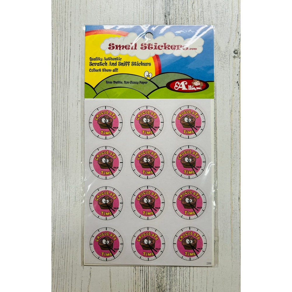 Rare Scratch & sniff happy Allie scented Sticker Matte pack Chocolate Time